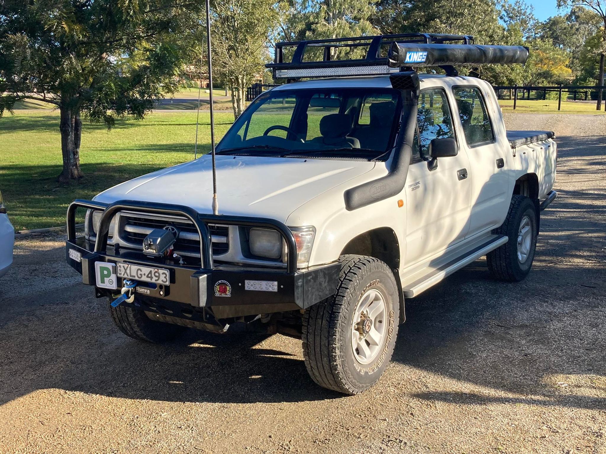 Outback Accessories Commercial Bull Bar Winch Compatible to suit Toyota Hilux 2002 - 2005 (FACE LIFT)