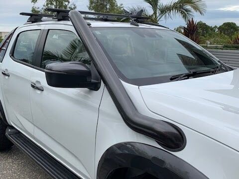 TAZZMAN Stainless Steel Snorkel BRUSHED STAINLESS to suit ISUZU D MAX 8/20 + LOW CUT TOP